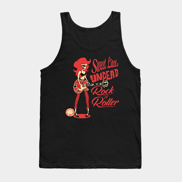 Sweet Little Undead Rock 'N' Roller Tank Top by CombTheCombel